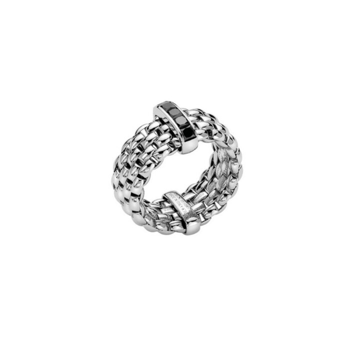 FOPE PANORAMA FLEX'IT RING MIT SCHWARZEN DIAMANTEN - 52504AX_BN_B_XBX_0XL