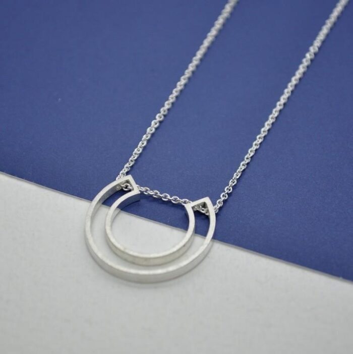 DOPPELLUDWIG KETTE "KANALISIERT" AUS SILBER - DL-H-KANAL-AG