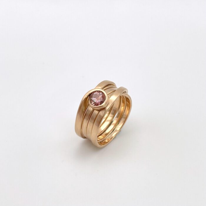 ATELIER WAGNER WICKELRING MIT ROSA TURMALIN - R-WICKEL-TURM-R7
