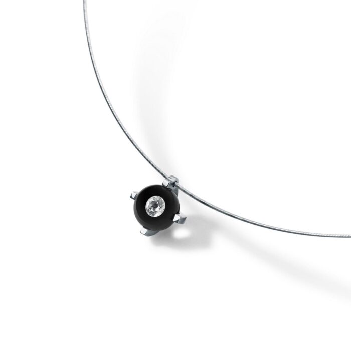 HUMPHREY DIAMANTKRAPPENCOLLIER EDELSTAHL,KUGEL 6 MM SCHWARZ - DKAK6-DIG-BT03S-42