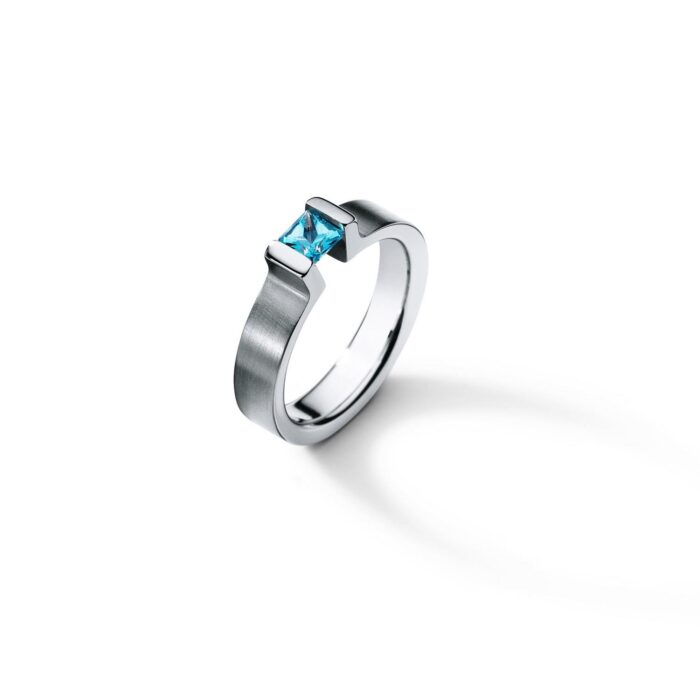 HUMPHREY FARBEDELSTEINRING VICTORY, 4.5 MM BREIT, EDELSTAHL - FR1845-TOP-54