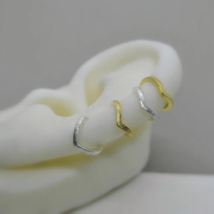 DOPPELLUDWIG EARCUFF "ZUGESPITZT" AUS SILBER - DL-O-CUFF-SPITZ-AG