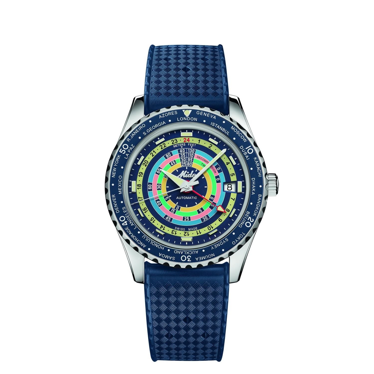 MIDO OCEAN STAR DECOMPRESSION WORLDTIMER 40,5 MM - M0268291704100