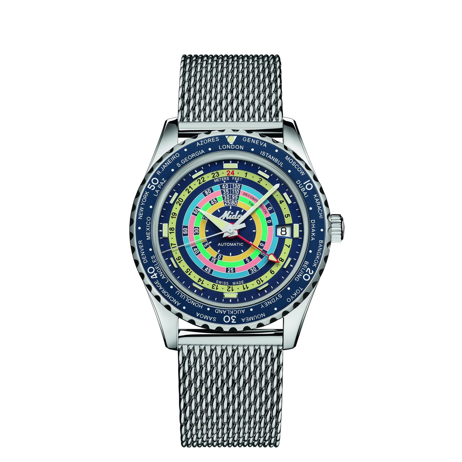 MIDO OCEAN STAR DECOMPRESSION WORLDTIMER 40,5 MM - M0268291704100