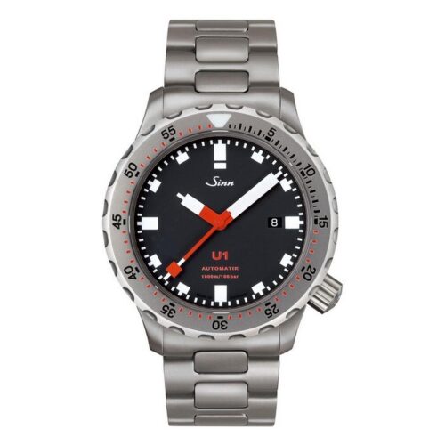 SINN SPEZIALUHREN TAUCHERUHR U1 - U-BOOT-STAHL 44MM - 1010-010-BM10100102S
