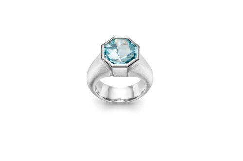 ATELIER WAGNER RING OKTAGON MIT TOPAS - R-AG-WG7-TOP-OKT