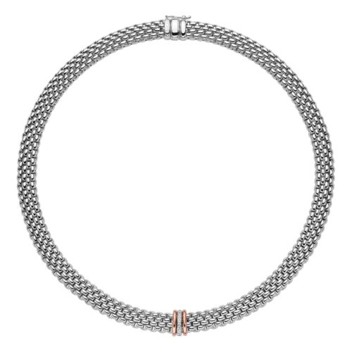 FOPE KETTE PANORAMA MIT DIAMANTEN - 587C-BBR-W-490
