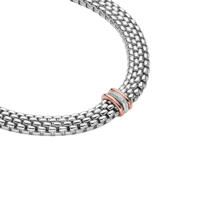 FOPE KETTE PANORAMA MIT DIAMANTEN - 587C-BBR-W-490