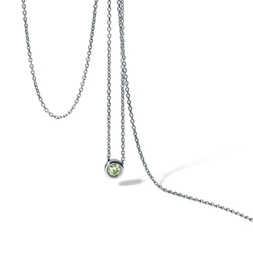 HUMPHREY FARBSTEINCOLLIER RUND, EDELSTAHL ANKERKETTE 0,9 MM - FSKTA02RD-PER-42