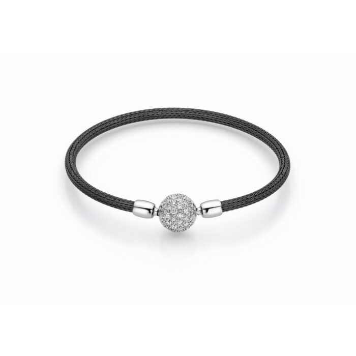 JÖRG HEINZ SCHWARZ FLEX-ARMBAND MIT SCHLÜSSEL EDELSTAHL 19CM - HS06-A-3-0-ST-1-F0500-19
