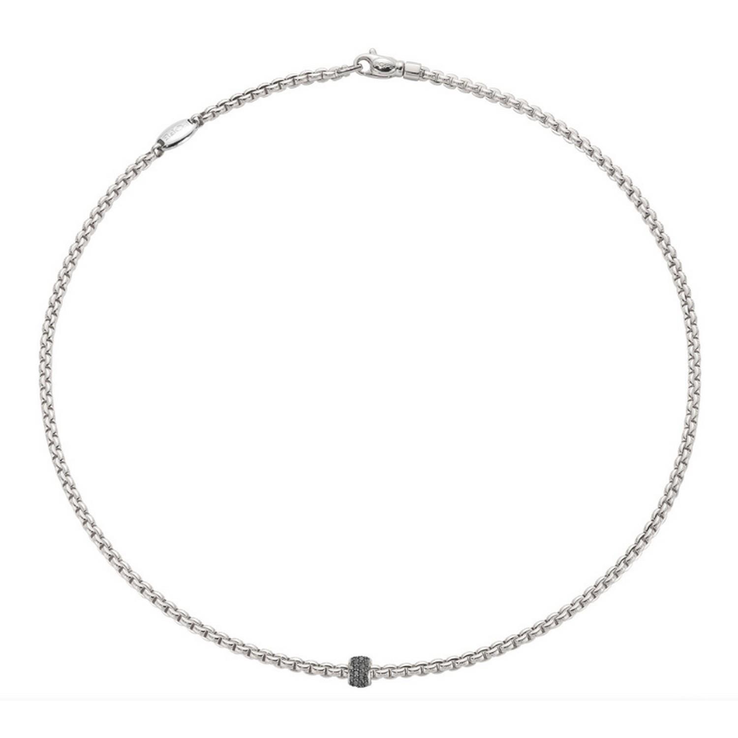 FOPE KETTE EKA TINY MIT SCHWARZEN DIAMANTEN - 730C-PAVEN-500-W
