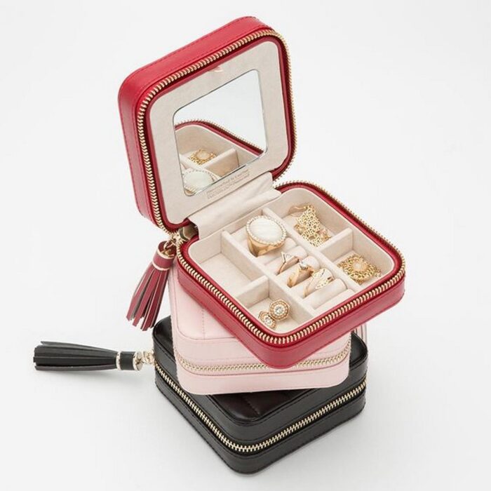 WOLF 1834 CAROLINE ZIP TRAVEL CASE - RED - 329972