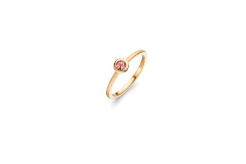 ATELIER WAGNER ROTGOLDRING MIT ROSA TURMALIN - R-Turm-Rosa-rund-RG7-50,5