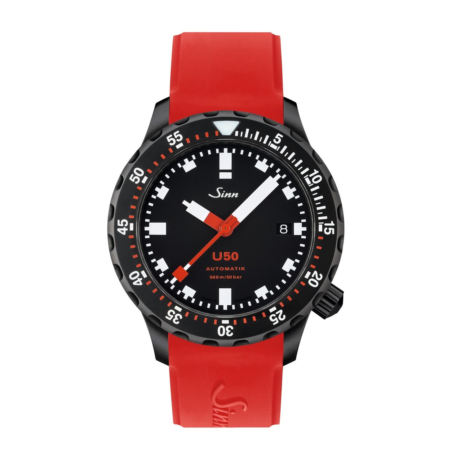 SINN SPEZIALUHREN Taucheruhr U50 S - U-BOOT-STAHL 41MM - 1050-020BK7520-0011-956A