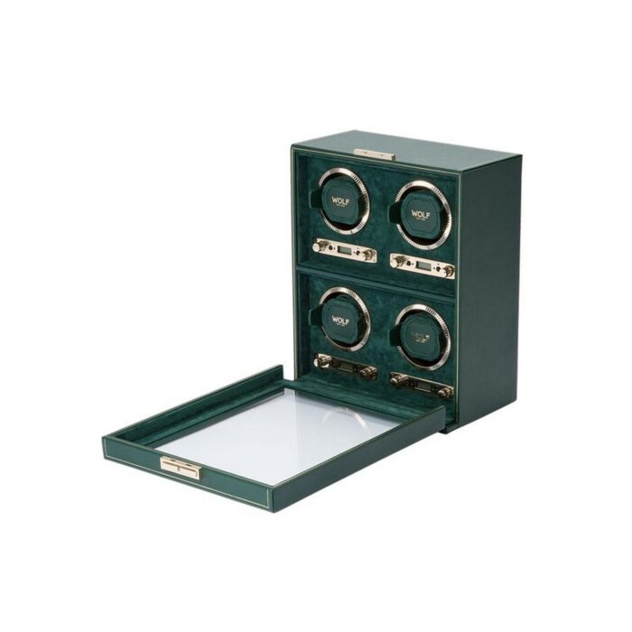 WOLF 1834 BRITISH RACING 4 PIECE WATCH WINDER - 793041