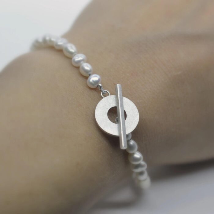 DOPPELLUDWIG PERLARMBAND "GEKNEBELT" - DL-A-PERL-KNEB-AG