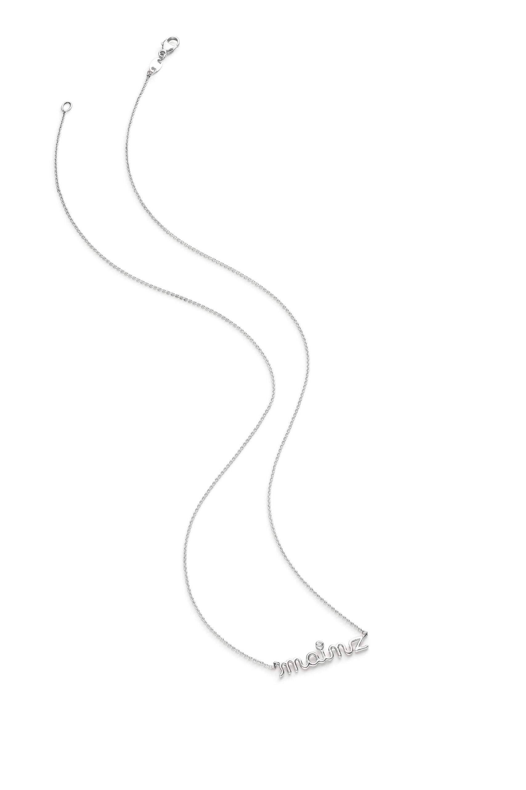 ATELIER WAGNER SCHRIFTKETTE AUS WEIßGOLD - H-Schrift-mz-WG7