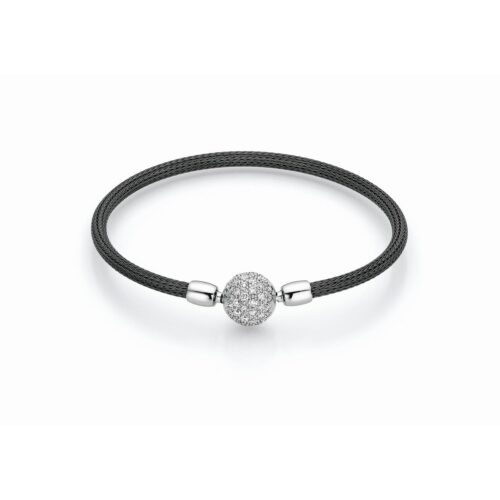 JÖRG HEINZ SCHWARZ FLEX-ARMBAND MIT SCHLÜSSEL EDELSTAHL 19CM - HS06-A-3-0-ST-1-F0500-19