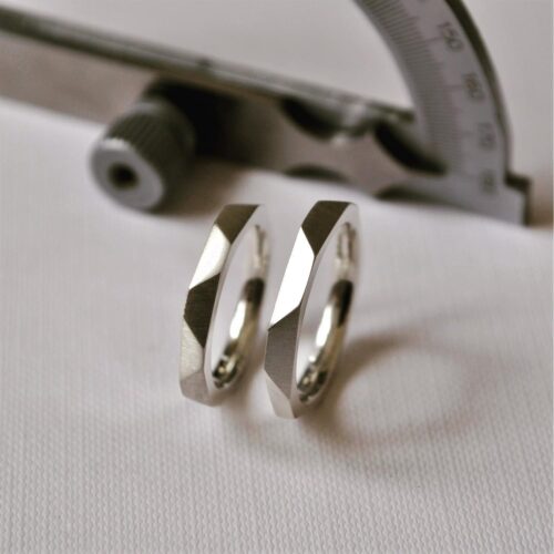 DOPPELLUDWIG RING "VERKANTET" BREIT - DL-KANT-BR-W7