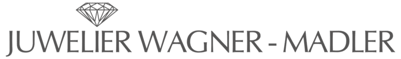 Logo mit Strichzeichnung einer Raute über dem Text "JUWELIER WAGNER - MADLER" in Großbuchstaben.
