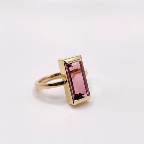 ATELIER WAGNER ROSEGOLDRING MIT ROSA TURMALIN - R-ROSA-TURM-RS5