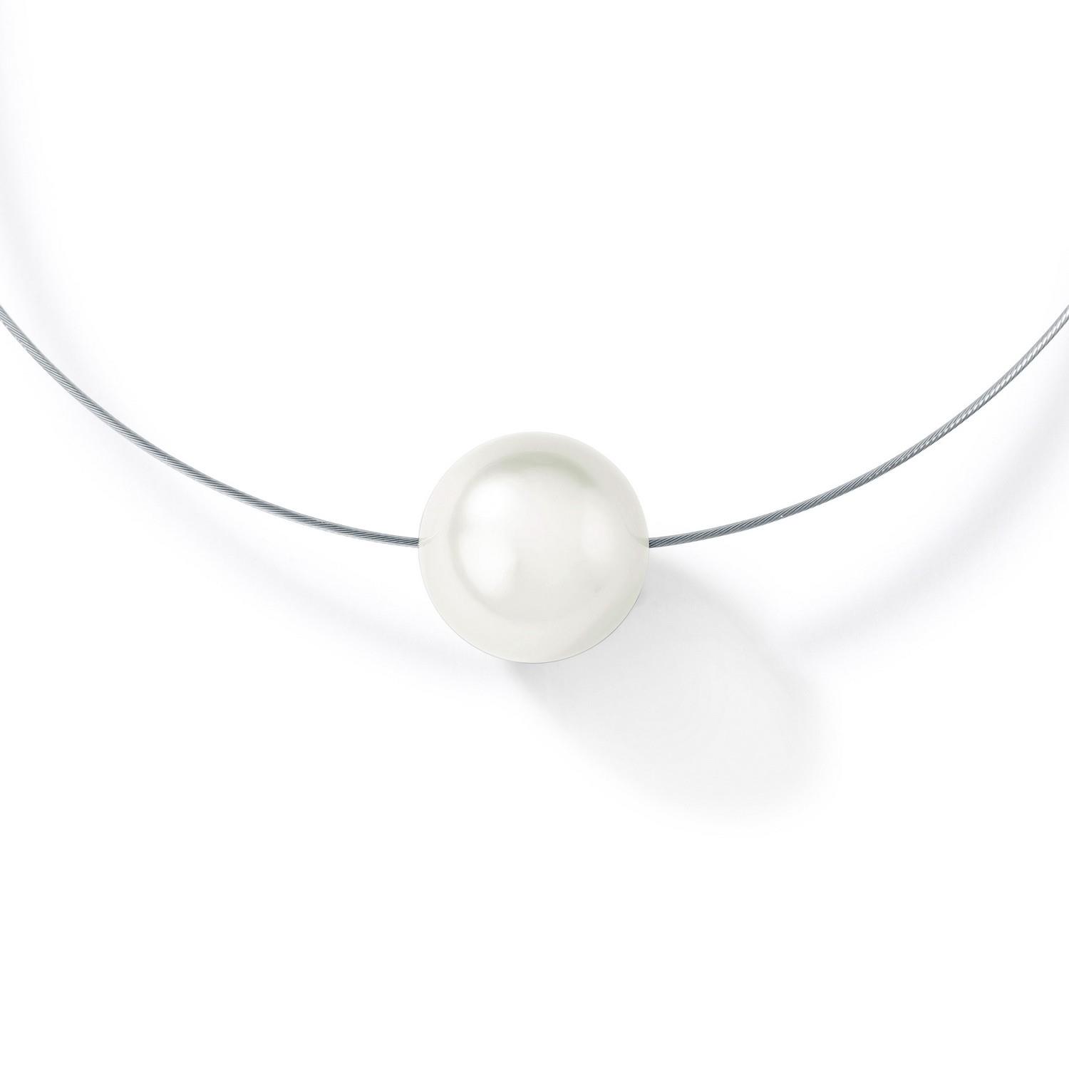 HUMPHREY PERLCOLLIER MIT DRUCKKNOPF SCHLIESSE, EDELSTAHL - PSCE1-W11-45