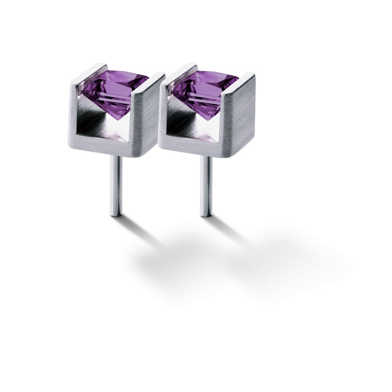 HUMPHREY FARBEDELSTEINOHRSTECKER CUBE EDELSTAHL - FO4x4-am