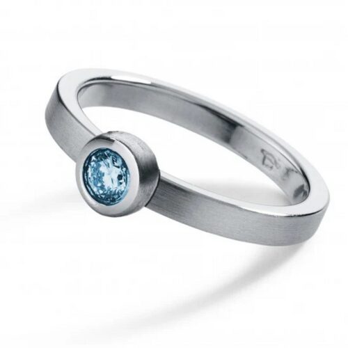 HUMPHREY FARBSTEINRING 2,5MM, EDELSTAHL, MIT RUNDER FASSUNG - FTR25RD-TOP-53