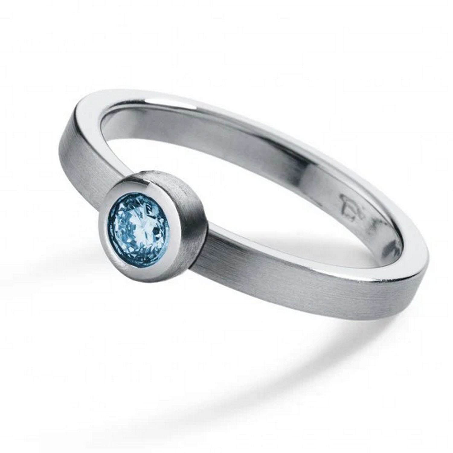 HUMPHREY FARBSTEINRING 2,5MM, EDELSTAHL, MIT RUNDER FASSUNG - FTR25RD-TOP-53