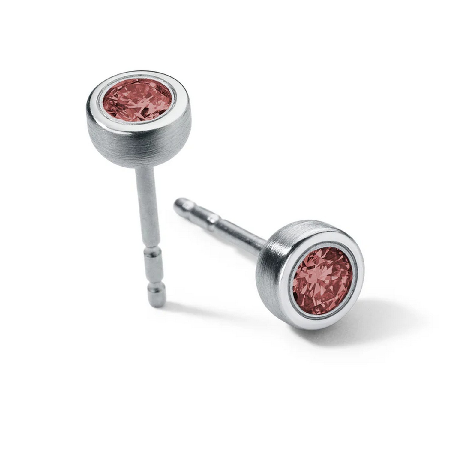 HUMPHREY FARBSTEOHRSTECKER EDELSTAHL (1 PAAR), OBEN POLIERT - FOSRD-RHO