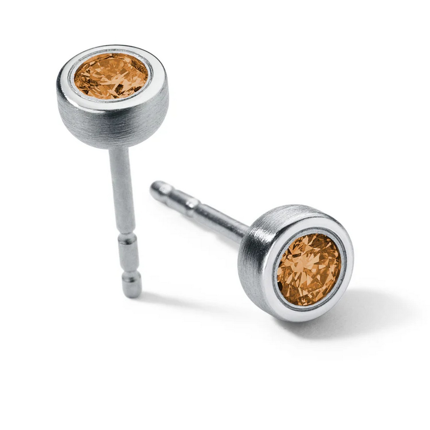 HUMPHREY FARBSTEOHRSTECKER EDELSTAHL (1 PAAR), OBEN POLIERT - FOSRD-CIT