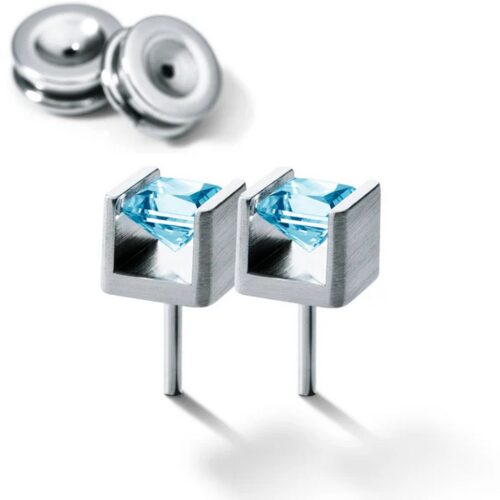 HUMPHREY FARBSTEINOHRSTECKER EDELSTAHL (1 PAAR), 4x4 - FO4x4-top-PAAR