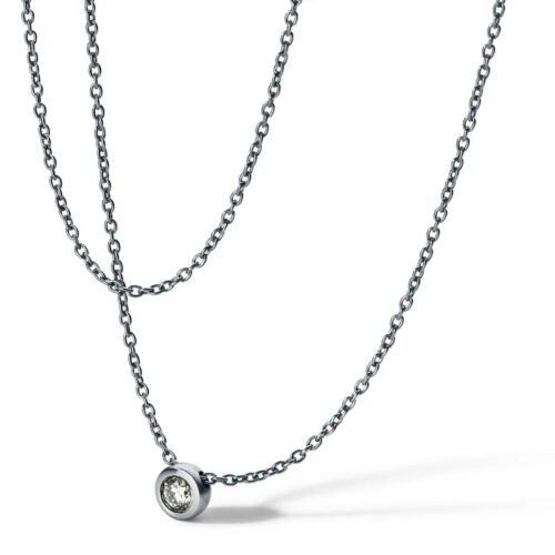 HUMPHREY DIAMANTCOLLIER RUND, ANKERKETTE 0,9MM - DSKTA02RD-BT06-45