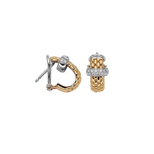 FOPE KLAPPCREOLEN VENDÔME MIT DIAMANTEN - 56002OX_BB_G_XBX_000