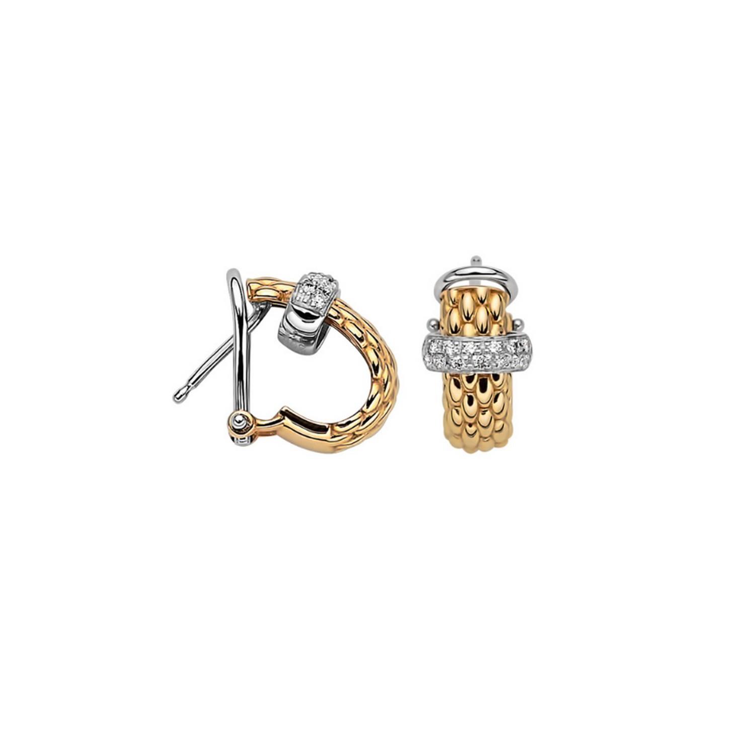 FOPE KLAPPCREOLEN VENDÔME MIT DIAMANTEN - 56002OX_BB_G_XBX_000