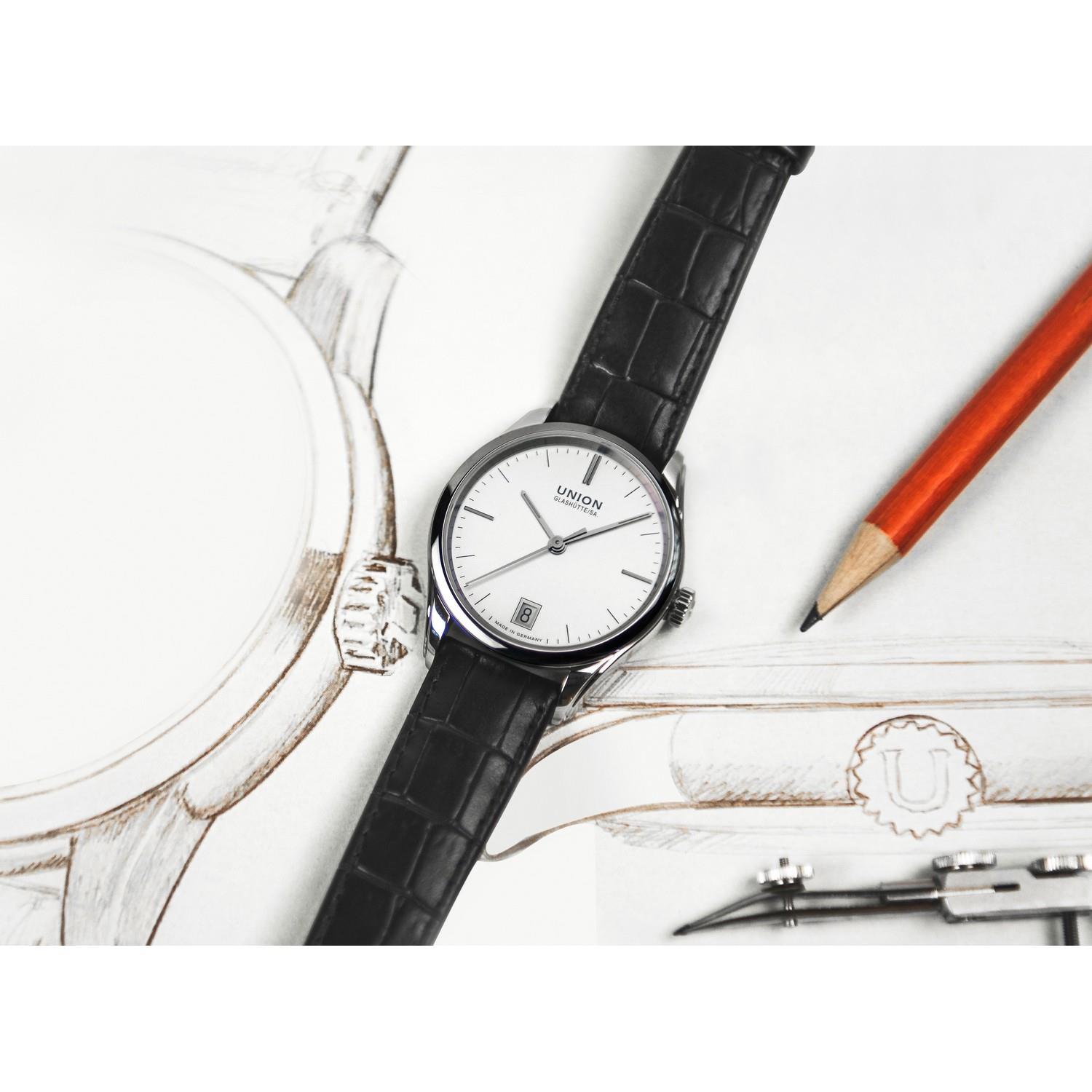 UNION GLASHÜTTE VIRO DATUM 34 MM - D0112071603100