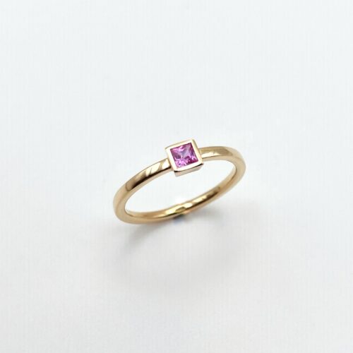 ATELIER WAGNER ROSEGOLDRING MIT PINK SAPHIR - R-SAPH-CARR-54-RS7