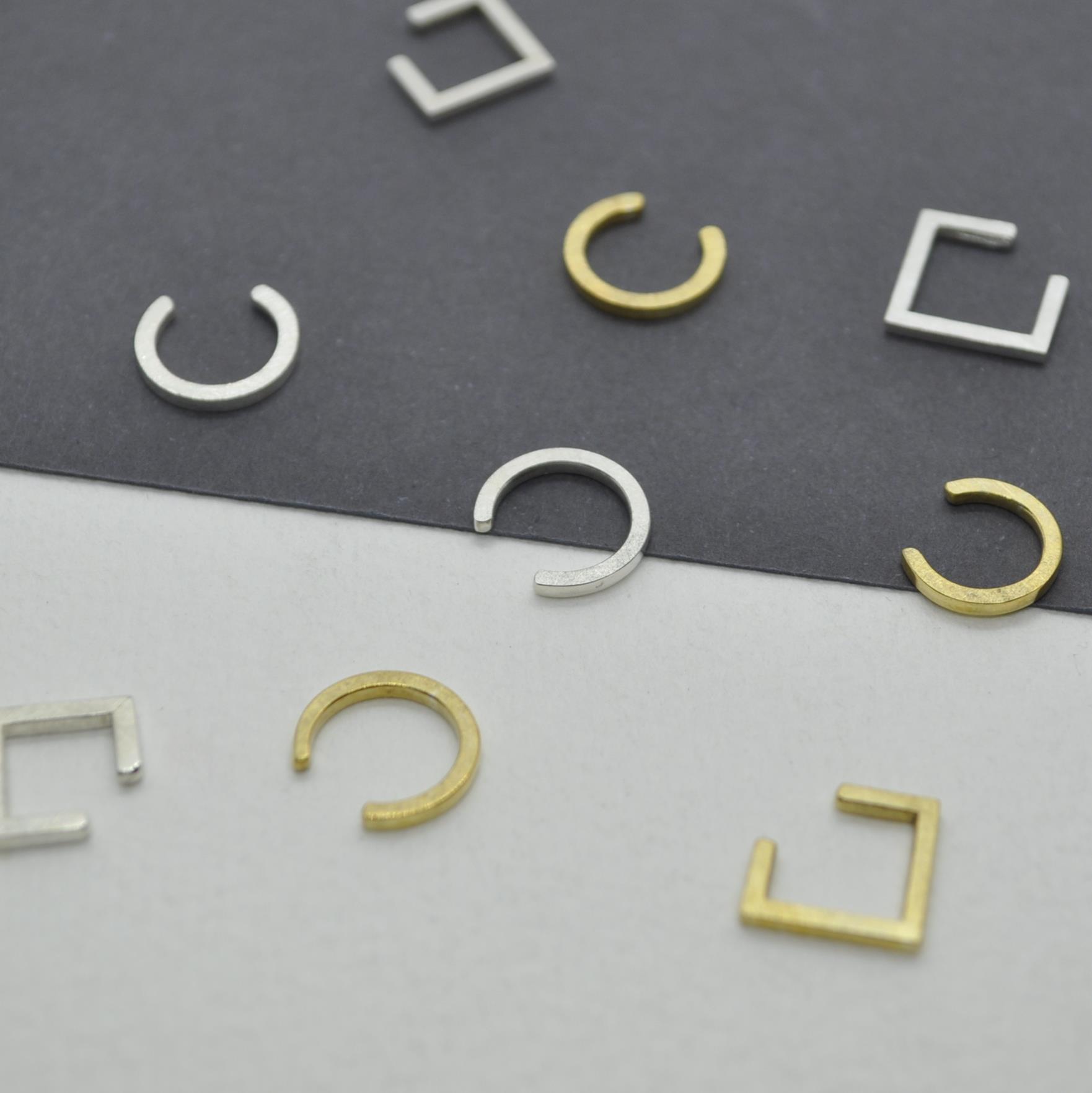 DOPPELLUDWIG EARCUFF "AUSGESPART" AUS SILBER - DL-O-CUFF-AG