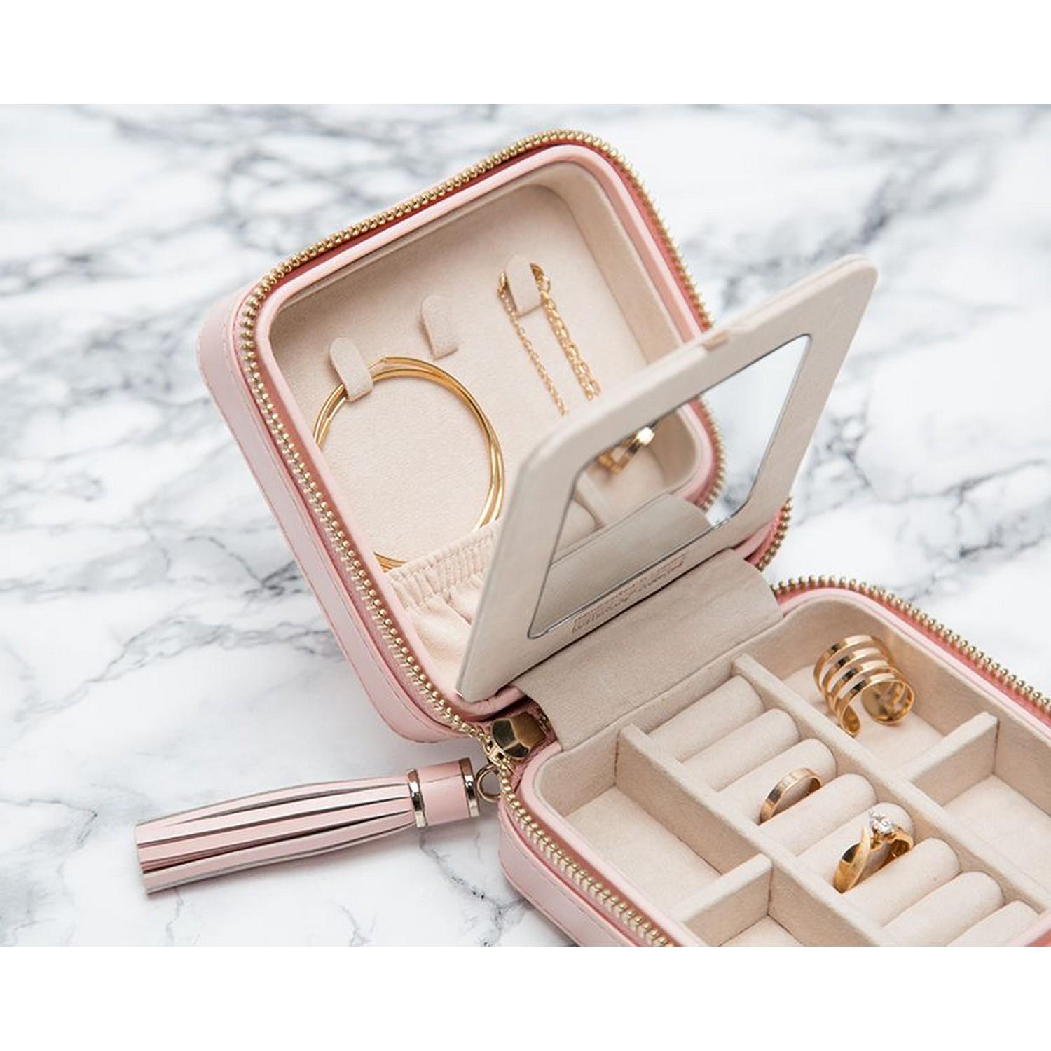 WOLF 1834 CAROLINE ZIP TRAVEL CASE - 329915ROSEQUARTZ