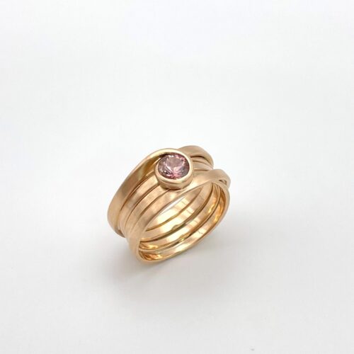 ATELIER WAGNER WICKELRING MIT ROSA TURMALIN - R-WICKEL-TURM-R7