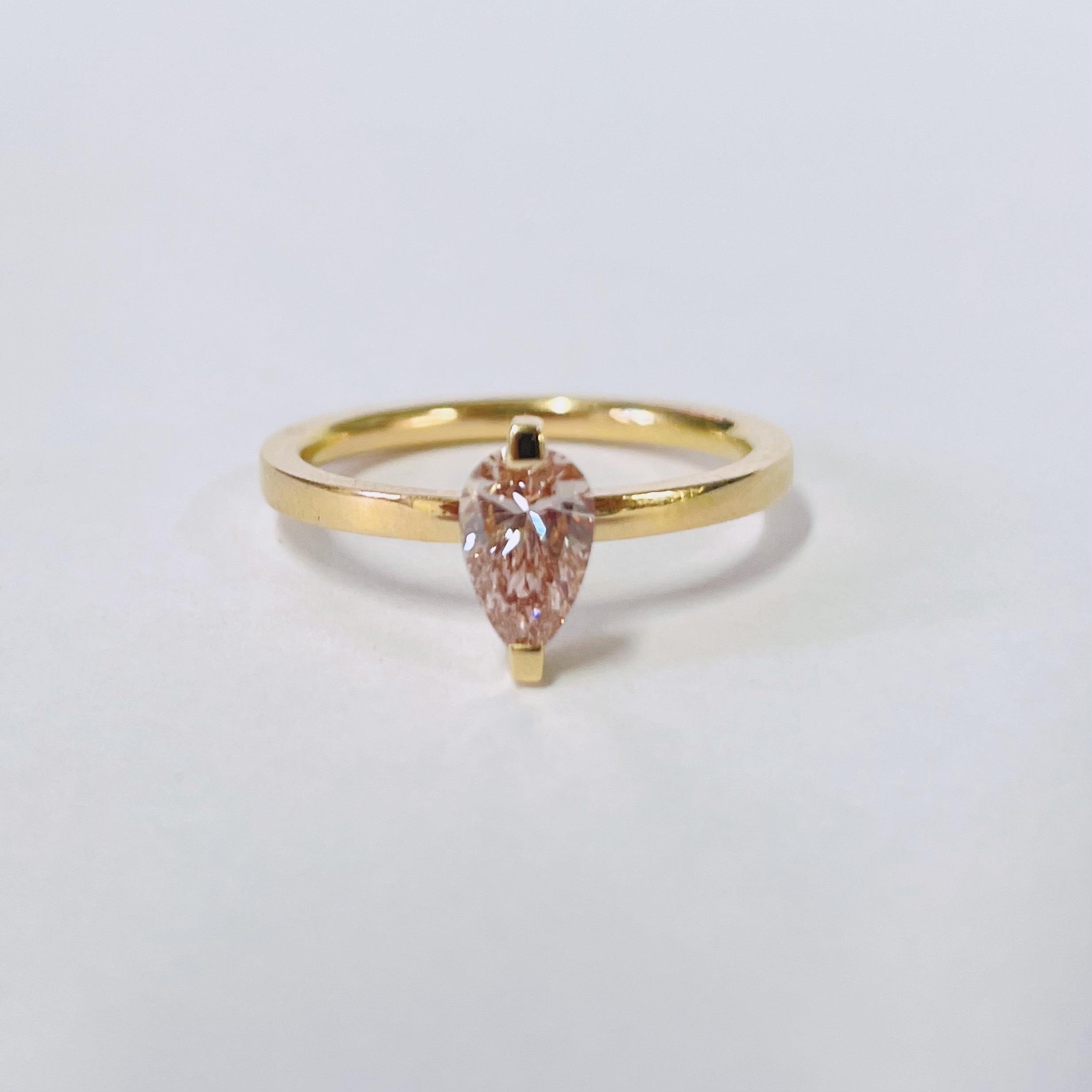 ATELIER WAGNER STIL 1 LABDIA 0,50 PEAR ROSEGOLD - R-STIL1-PEAR-PINK-RS7-Exp.