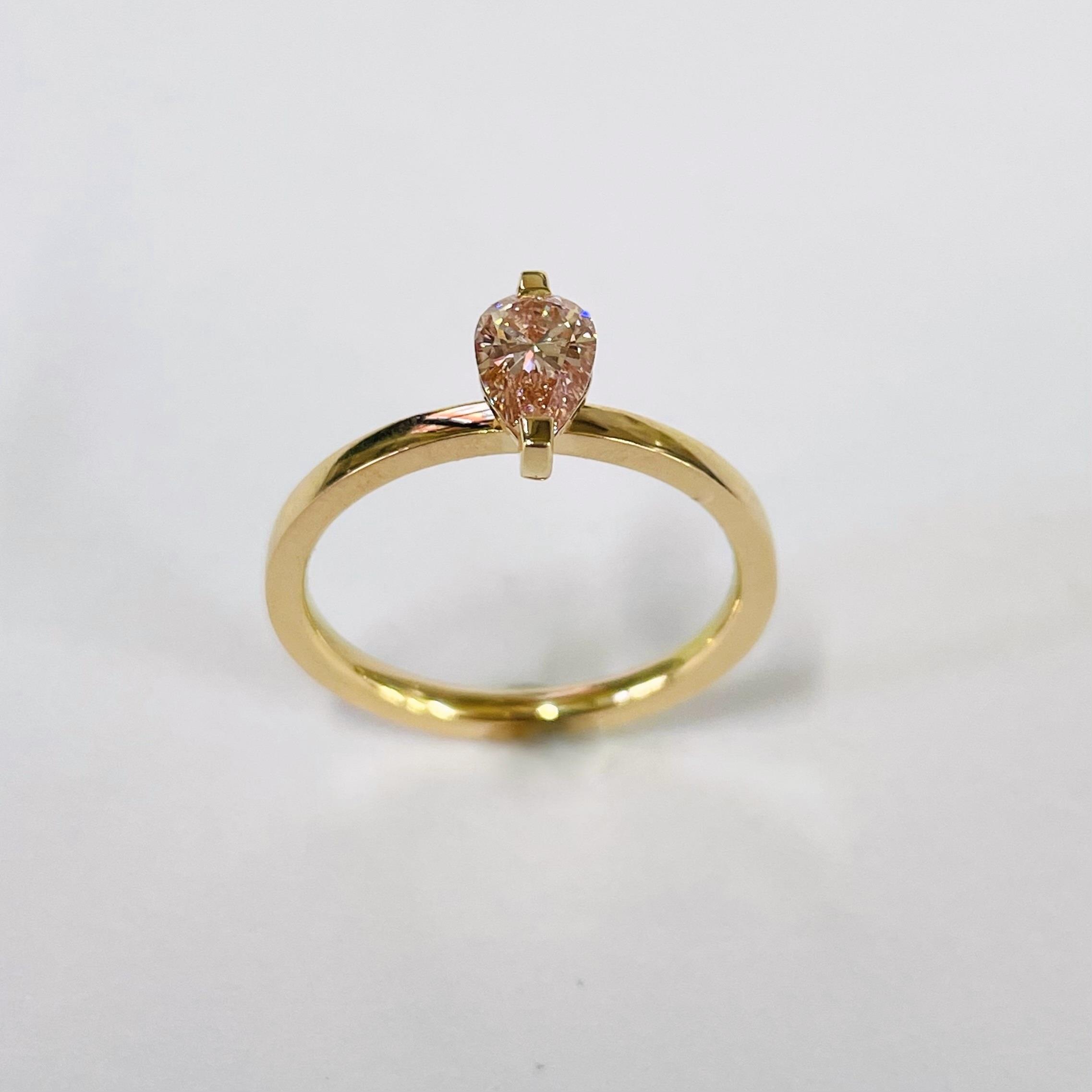 ATELIER WAGNER STIL 1 LABDIA 0,50 PEAR ROSEGOLD - R-STIL1-PEAR-PINK-RS7-Exp.