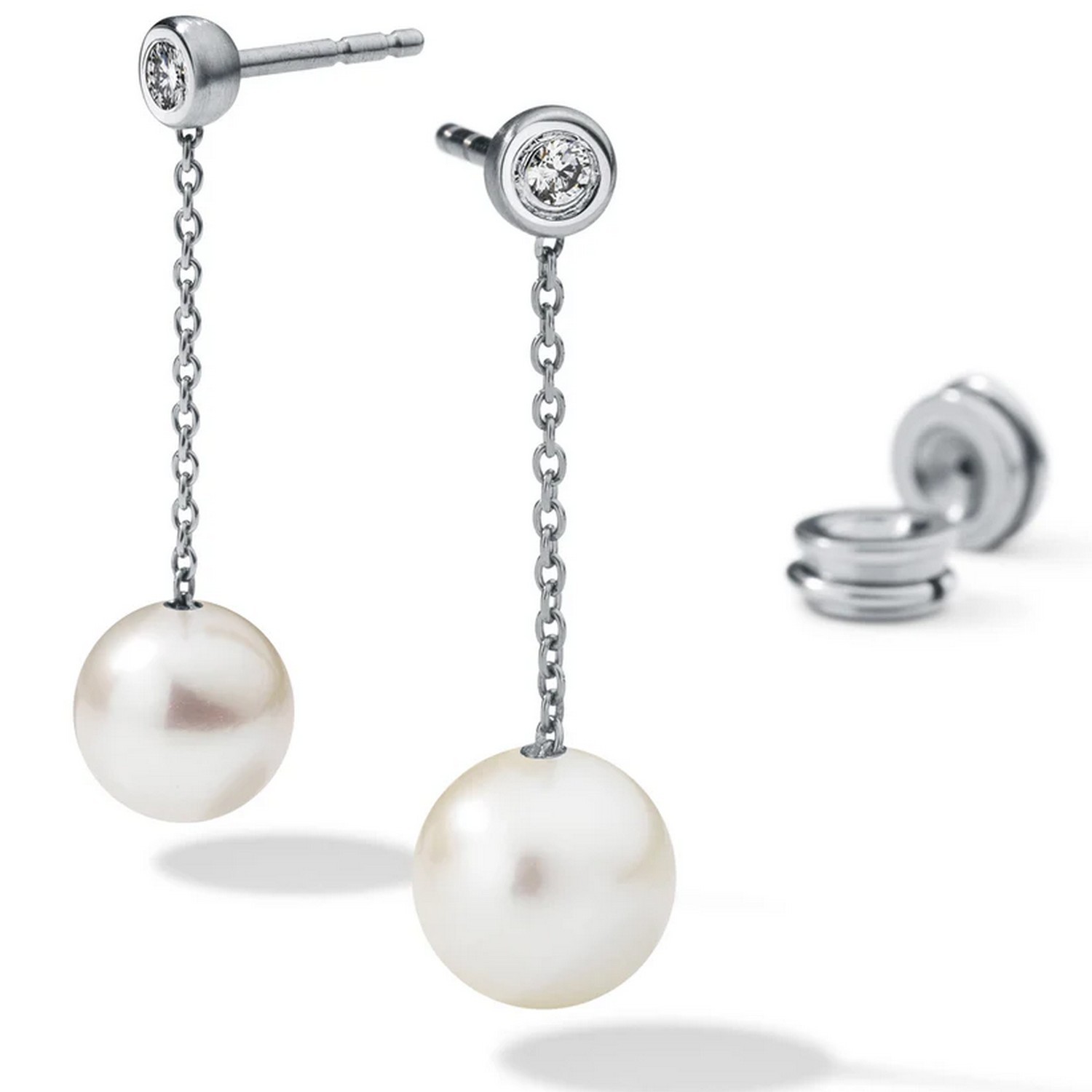 HUMPHREY SÜßWASSERPERLEN BRILLANTEN - DPOA-2XBT03-SPW7-PAAR