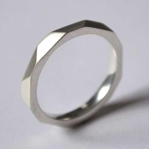 DOPPELLUDWIG RING "VERKANTET" BREIT - DL-KANT-BR-W7