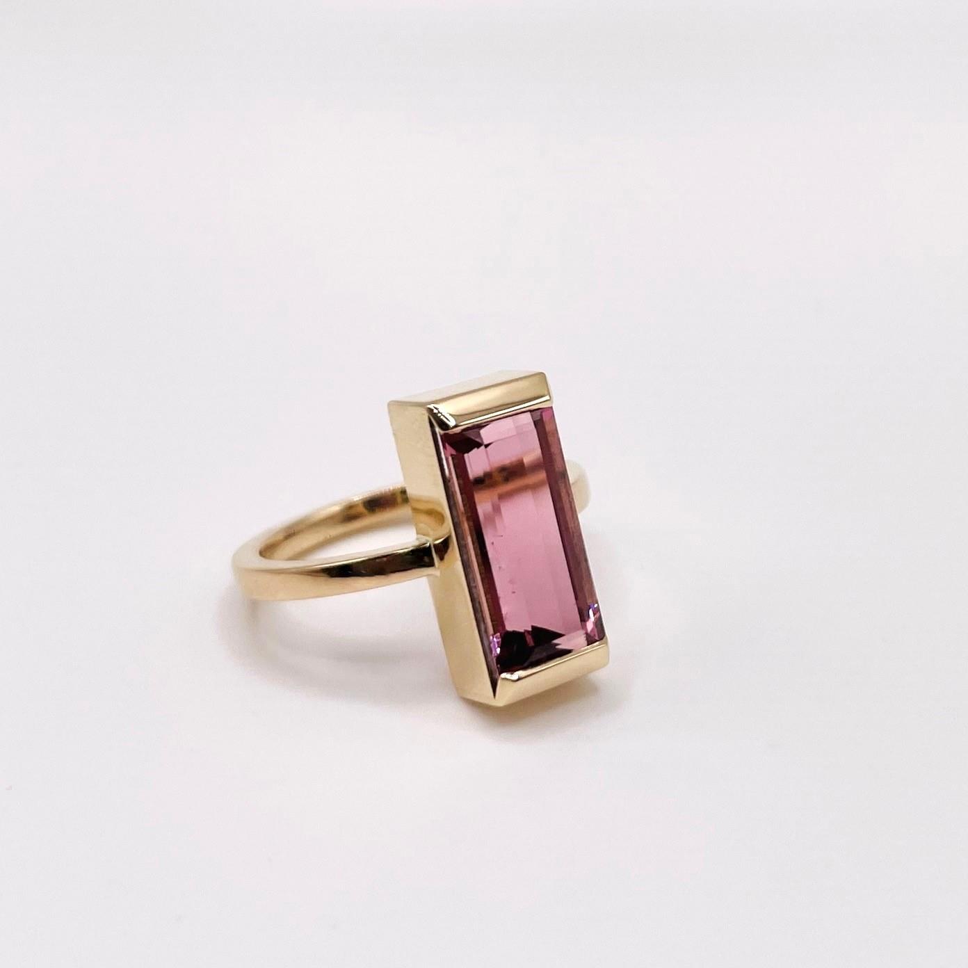 ATELIER WAGNER ROSEGOLDRING MIT ROSA TURMALIN - R-ROSA-TURM-RS5