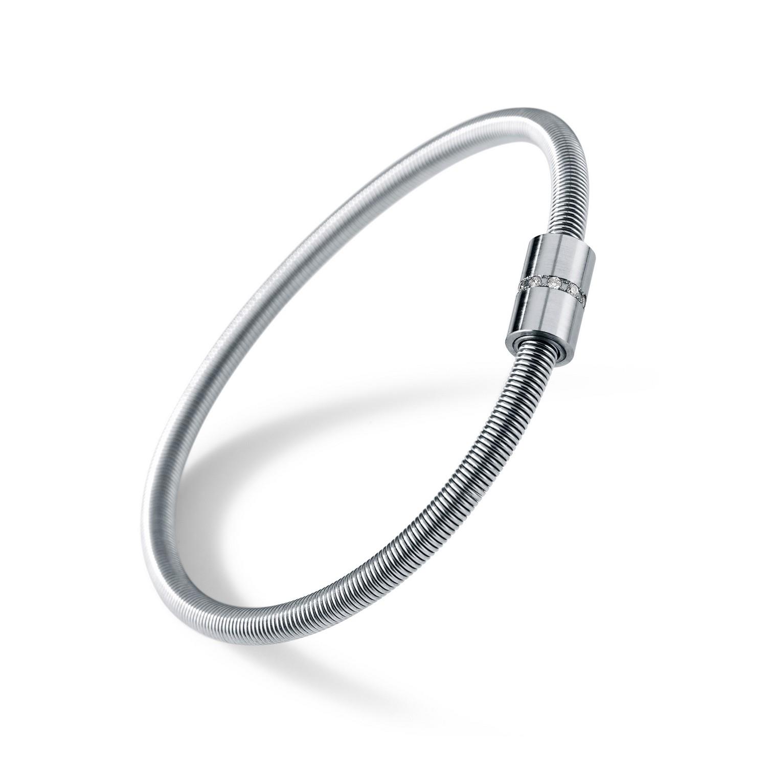 HUMPHREY DIAMANT ARMBAND MIT ELASTISCHER FEDER EDELSTAHL - DARFLEX-10XBT008-17