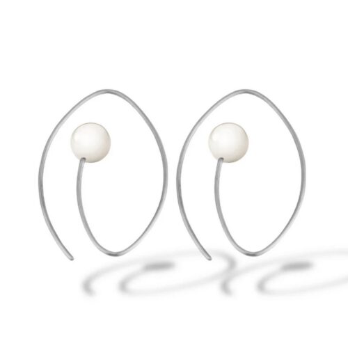 HUMPHREY CHAMÄLEON OHRSCHMUCKBÜGEL AKOJAPERLEN - POH-PW7-PAAR