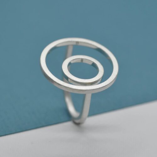 DOPPELLUDWIG RING EINGERAHMT - DL-R-RAHM-AG