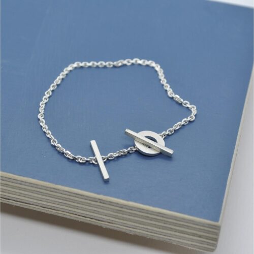 DOPPELLUDWIG ARMBAND "GEKNEBELT" AUS SILBER - DL-A-KETT-KNEB-AG