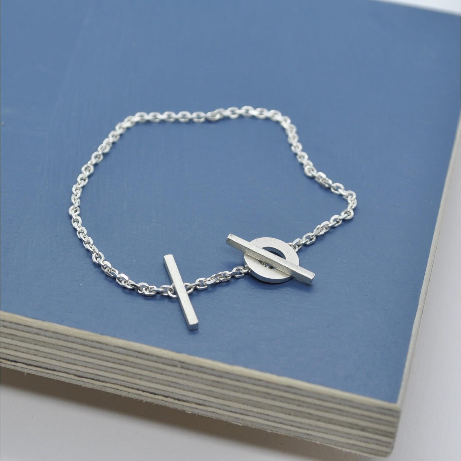 DOPPELLUDWIG ARMBAND "GEKNEBELT" AUS SILBER - DL-A-KETT-KNEB-AG